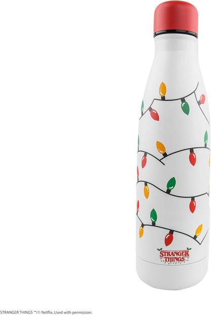 Cinereplicas Stranger Things – Insulated Bottle Christmas Garland – 500 ml – Officially Licensed Black