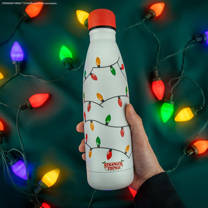 Cinereplicas Stranger Things – Insulated Bottle Christmas Garland – 500 ml – Officially Licensed Black