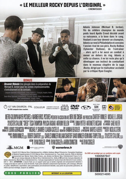 MOVIE - CREED L HERITAGE DE ROCKY BALBOA (1 DVD