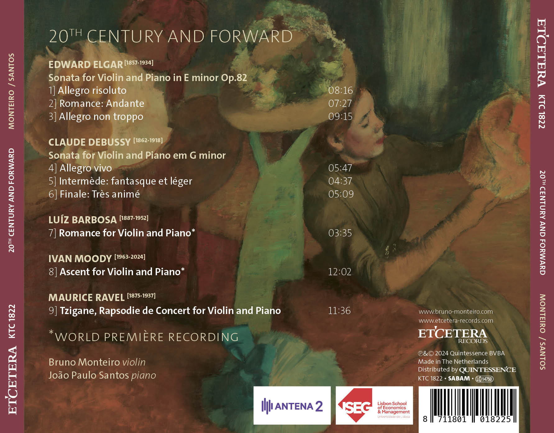 Music for Violin & Piano: 20th Century and Forward