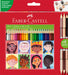 Faber-Castell Triangular Colour Pencil Set - 24 Colours + 3 Bi-Colour Skintone Pencils