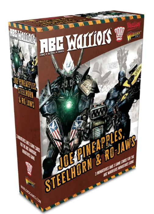 Warlord Games Joe Pineapples, Steelhorn & Ro-Jaws Miniatures for ABC Warriors Highly Detailed 2000AD Miniatures for Table-top Wargaming