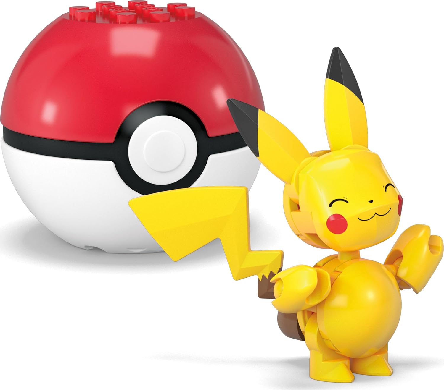 MEGA Pokémon Action Figure Building Toys Set, Buildable and Poseable Pikachu & Zubat with 40 Pieces and Poké Balls, for Kids, HXP12