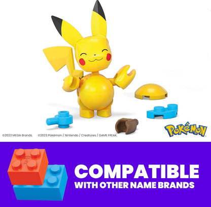 MEGA Pokémon Action Figure Building Toys Set, Buildable and Poseable Pikachu & Zubat with 40 Pieces and Poké Balls, for Kids, HXP12
