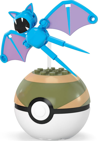 MEGA Pokémon Action Figure Building Toys Set, Buildable and Poseable Pikachu & Zubat with 40 Pieces and Poké Balls, for Kids, HXP12