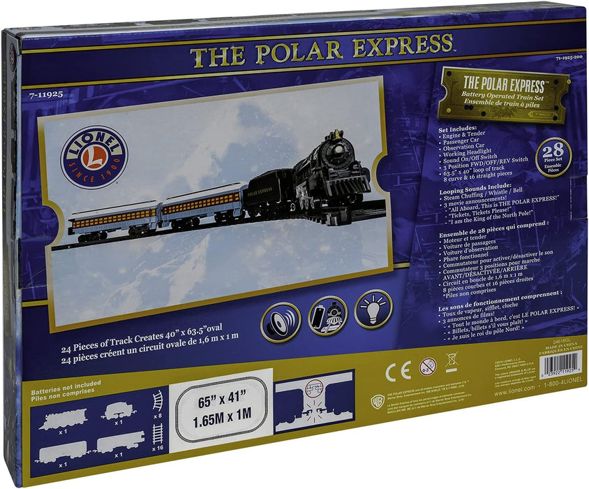 Lionel Polar Express Battery Operated Mini Model Train Set Standard, Multicolor, 711925