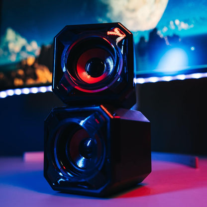 Surefire Speaker Gator Eye - 5W stereo gaming speaker - USB 2.0 - Loudspeaker boxes for PC & Notebook & PlayStation & Xbox I USB gaming speaker - PC speaker I powered by Verbatim
