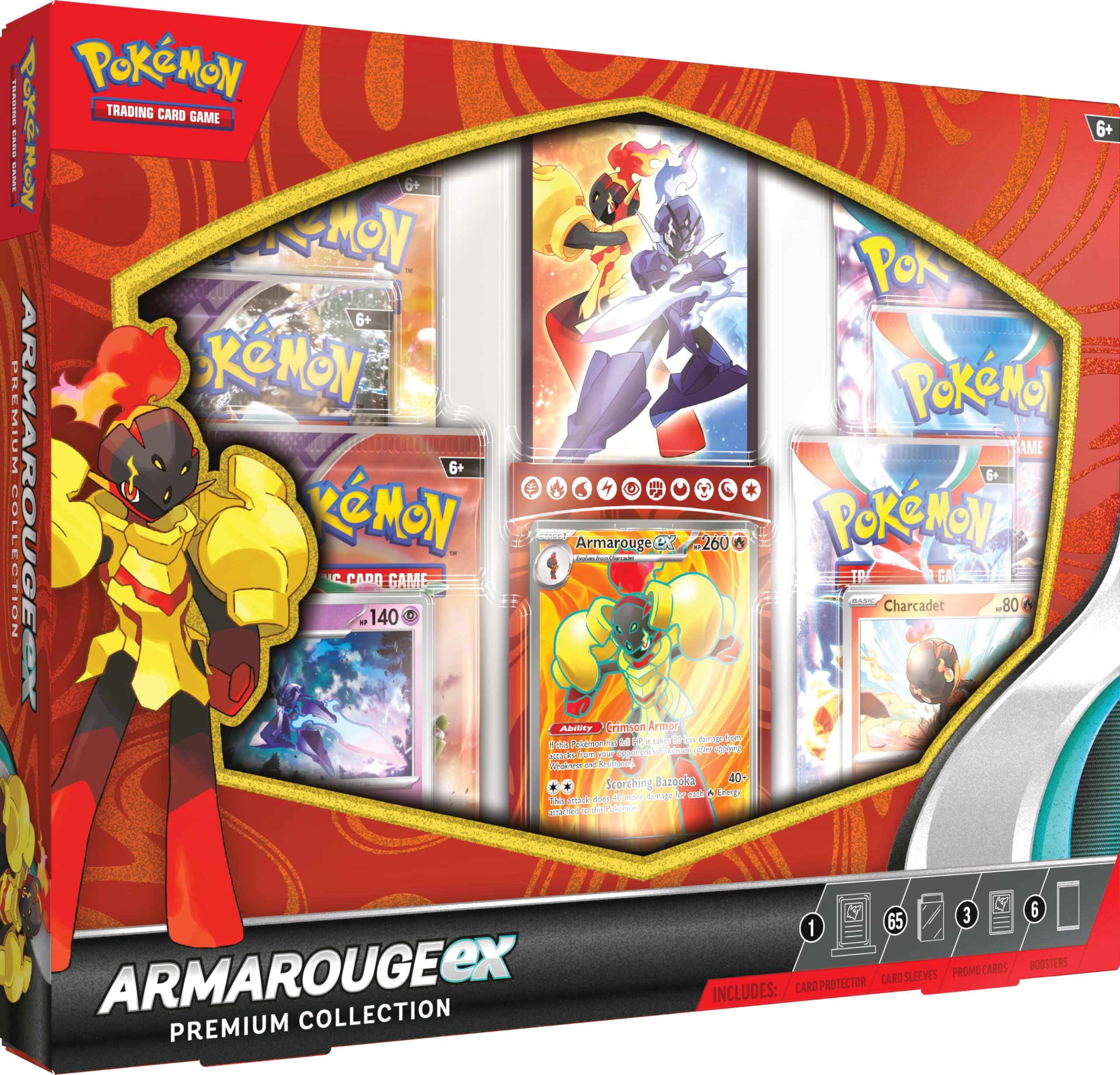 Pokémon TCG: Armarouge ex Premium Collection (6 Boosters & 3 Foil Promo Cards