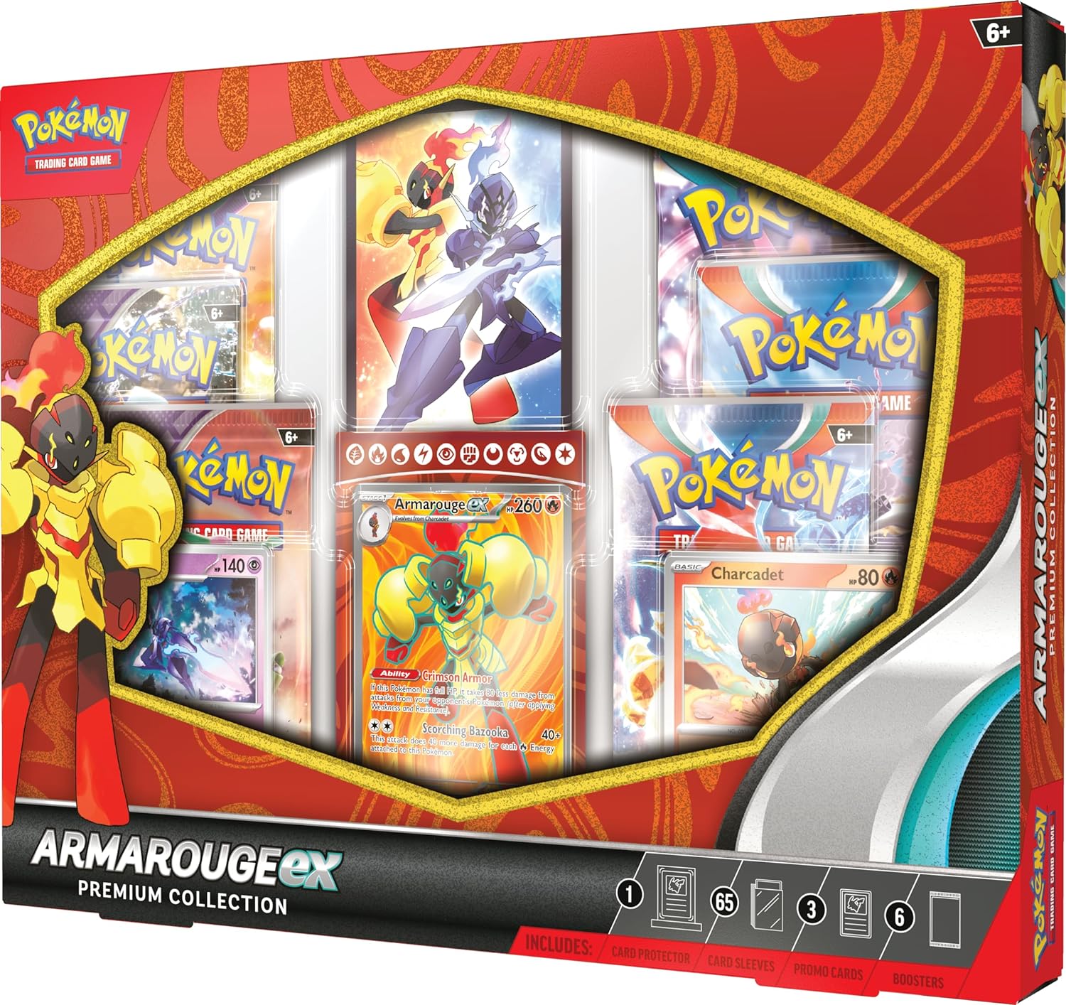Pokémon TCG: Armarouge ex Premium Collection (6 Boosters & 3 Foil Promo Cards