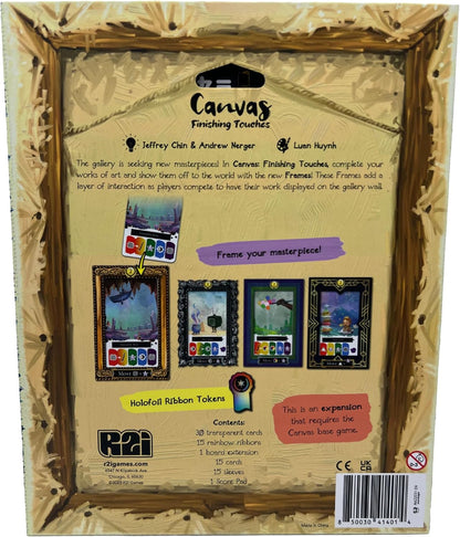 Canvas Finishing Touches Board Game Expansion - Create Stunning Masterpieces. Art Competition and Puzzle Game for Kids & Adults, Ages 14+, 1-5 Players, 30 Minute Playtime, Made by R2i Games