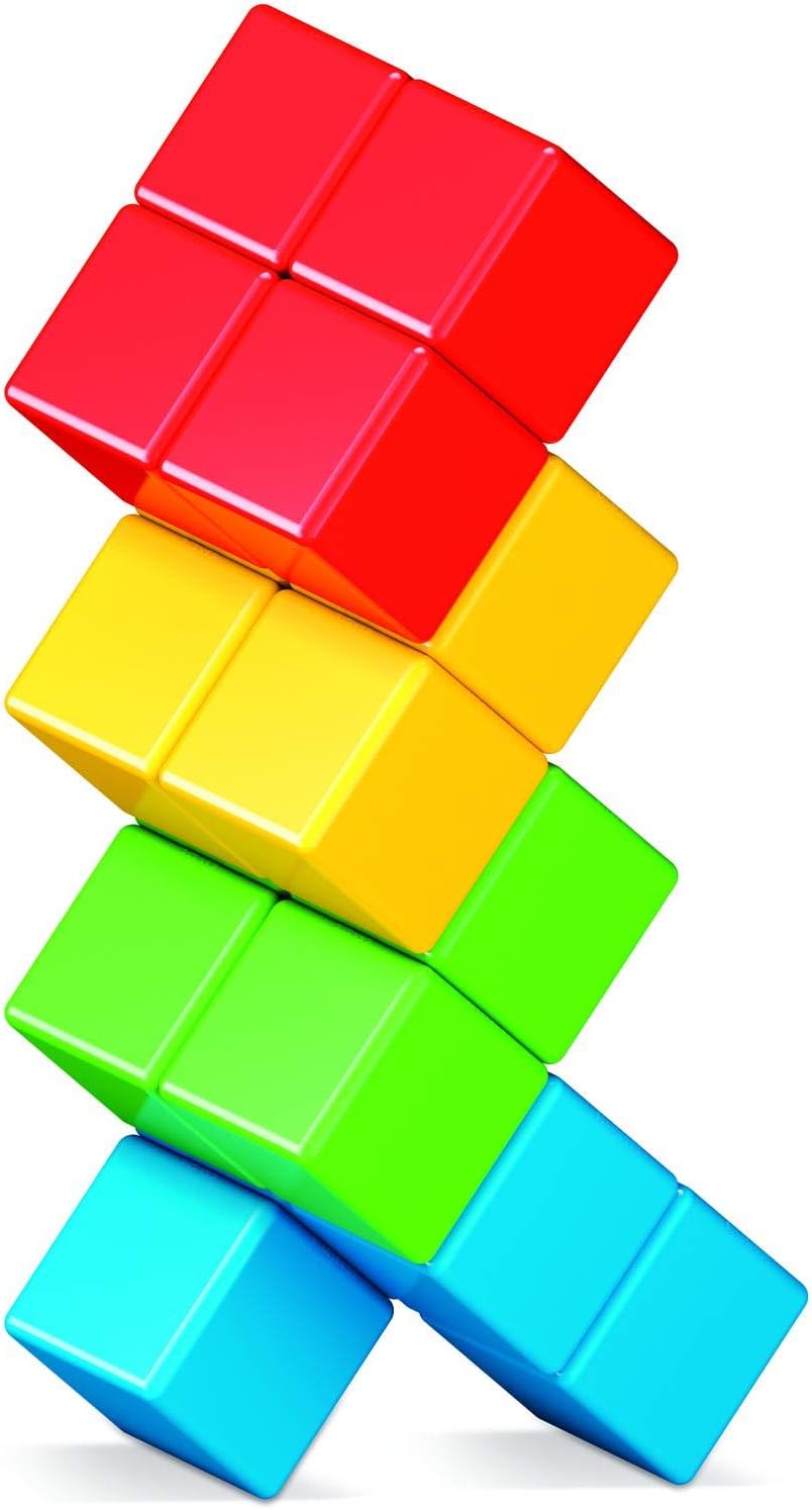 Geomag Magicube - 16 Cubes -Magnetic Construction for Children - Green Collection - 100% Recycled Plastic Educational Toys 16 pieces