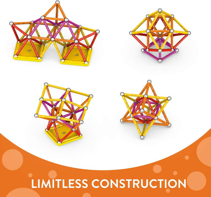 Geomag Classic - 93 Pieces - Magnetic Construction for Children - Green Collection - 100 Percent Recycled Plastic Educational Toys