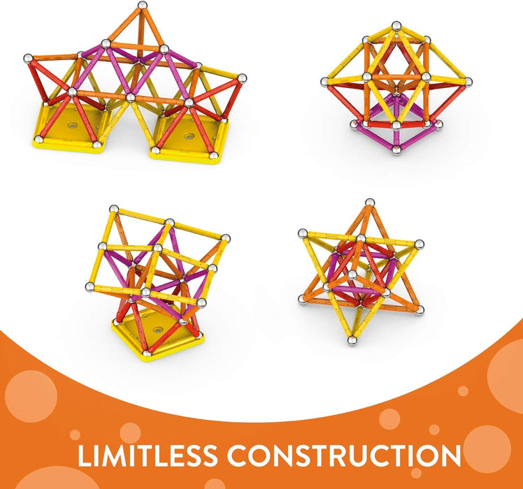 Geomag Classic - 93 Pieces - Magnetic Construction for Children - Green Collection - 100 Percent Recycled Plastic Educational Toys