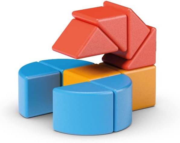 Geomag Magicube Blocks & Cards 16 pcs - Cubes, Magnetic Blocks & Cards from 2 Years and Up - 100% Recycled Plastic
