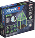 GEOMAG, Glow Recycled, Magnetic Constructions With Glow Effect, Magnetic Bars Glowing in the Dark, 25-Piece Pack, 100% Recycled Plastic