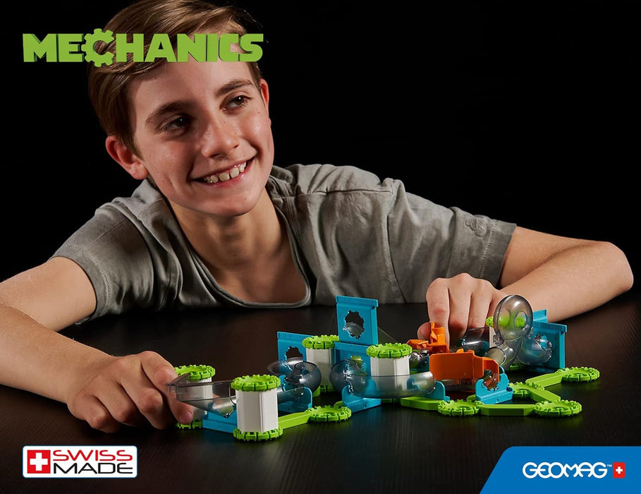 Geomag World Mechanics Gravity Recycled Combo Starter Set 153 Pcs, Educational And Creative Game For Kids, Magnetic Constructions, 153-Piece Pack, Recycled Plastic, 757