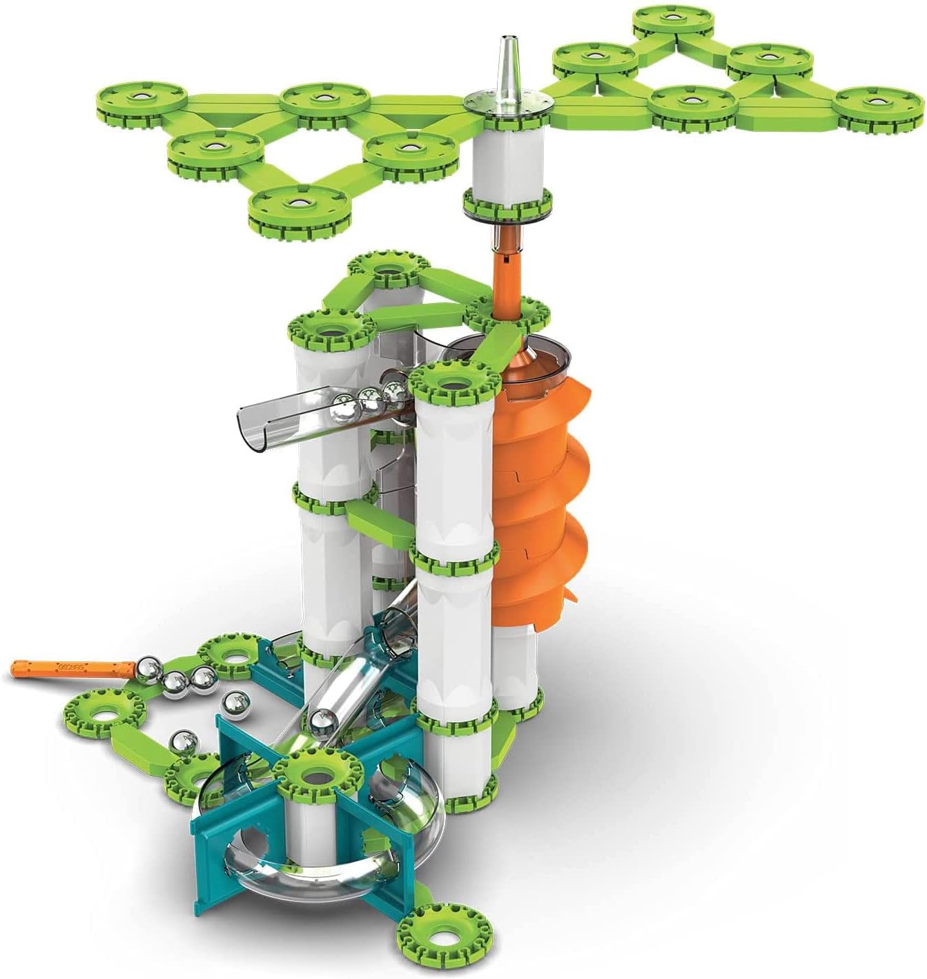 Geomag - Mechanics Gravity Vertical Motor - Educational and Creative Game for Children - Magnetic Building Blocks, Vertical Motors with Magnetic Blocks, Recycled Plastic - Set of 183 Pieces