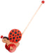 Goki- Mariquita Florah J Juguete de Madera Para Empujar, Color rojo (54950
