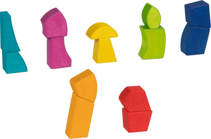 Goki Evolution Building Bricks and Blocks Creo, Traditional Wooden Toys for Infants and Children