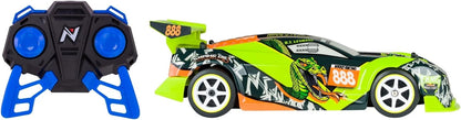 Nikko 10132 Racing Series Fang Racing, Remote Controlled Racing Car, RC Vehicle up to 14 km/h, Powerful Motor & Cool Design with Rear Spoiler, Children from 6 Years and Adults, Approx. 28 cm