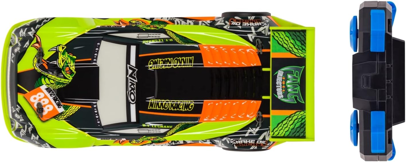Nikko 10132 Racing Series Fang Racing, Remote Controlled Racing Car, RC Vehicle up to 14 km/h, Powerful Motor & Cool Design with Rear Spoiler, Children from 6 Years and Adults, Approx. 28 cm