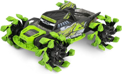 Nikko RC 10211 Rock CrushR, Remote Controlled RC Car, Offroad Vehicle up to 14 km/h, Automatic Extending Wheels, Extra Grip, 100 m Range, 2.4 GHz, Children from 6 Years and Adults, Approx. 33 cm
