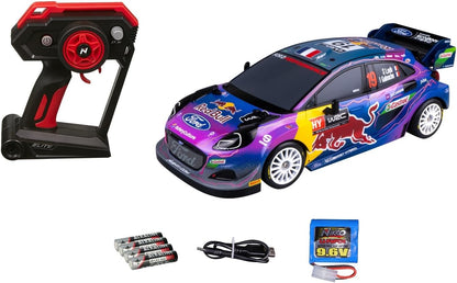 Nikko 10410 1:14 Red Bull Ford Puma Elite Race Cars, Purple, Blue, Multi, D: 15.24, W: 54.61, H: 33.02