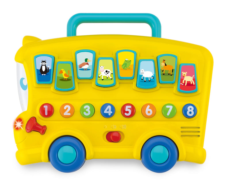 winfun Animal Sounds Bus | Musical Pull Along Bus With Interactive Animal Sound Effect Buttons | Suitable For Boys And Girls Ages 6 Months And Up Multicolor 000676