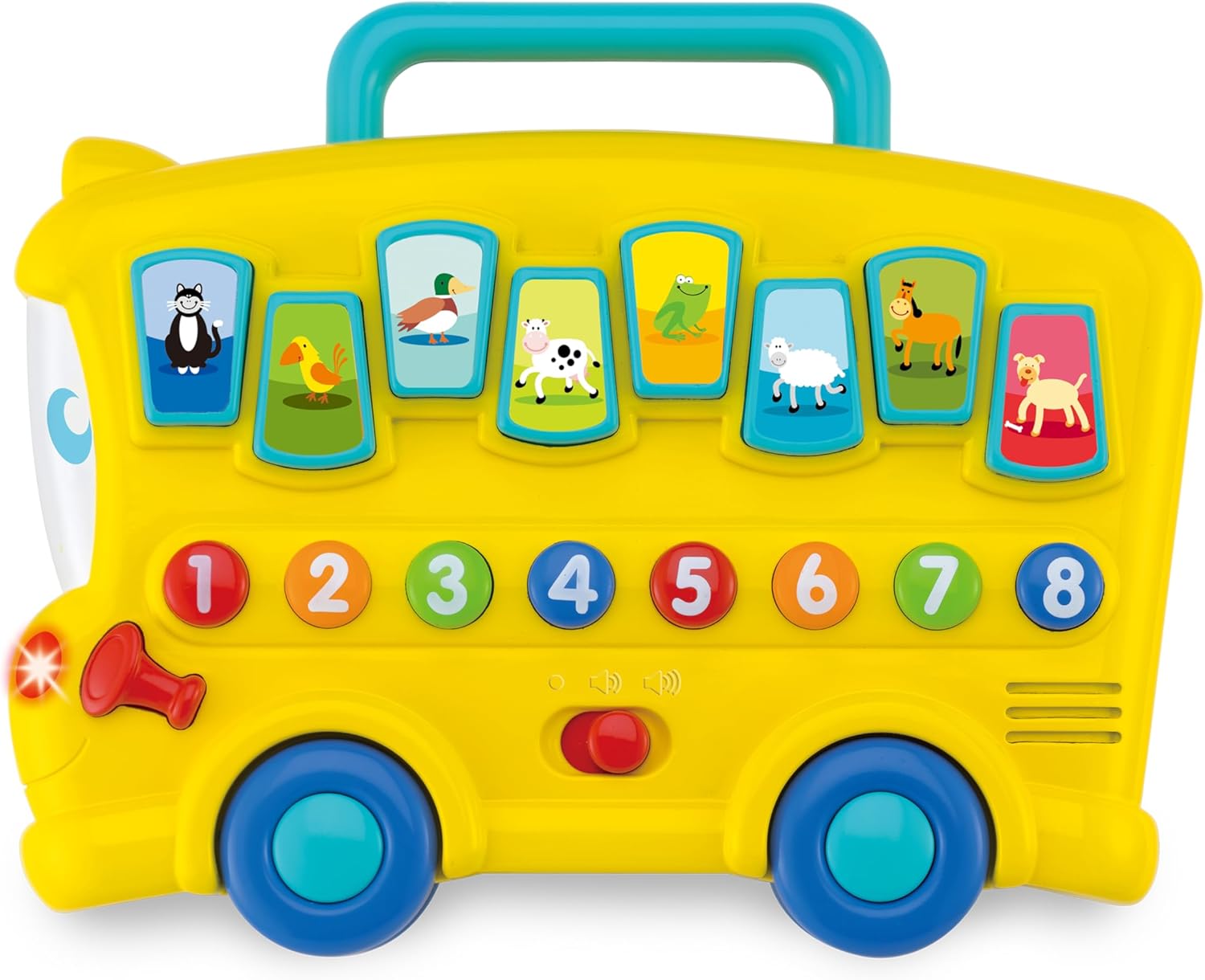 winfun Animal Sounds Bus | Musical Pull Along Bus With Interactive Animal Sound Effect Buttons | Suitable For Boys And Girls Ages 6 Months And Up Multicolor 000676