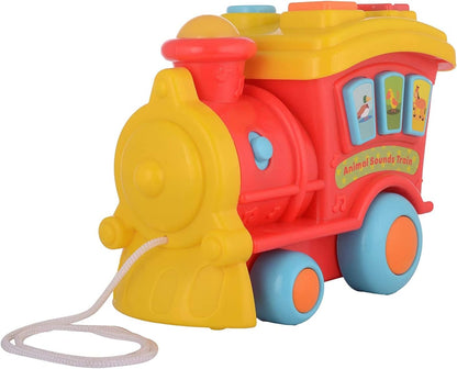 Winfun Animal Sounds Train | Musical Pull Along Train With Interactive Animal Sound Effect Buttons | Promotes Learning And Development | Suitable For Boys And Girls Ages 6 Months And Up