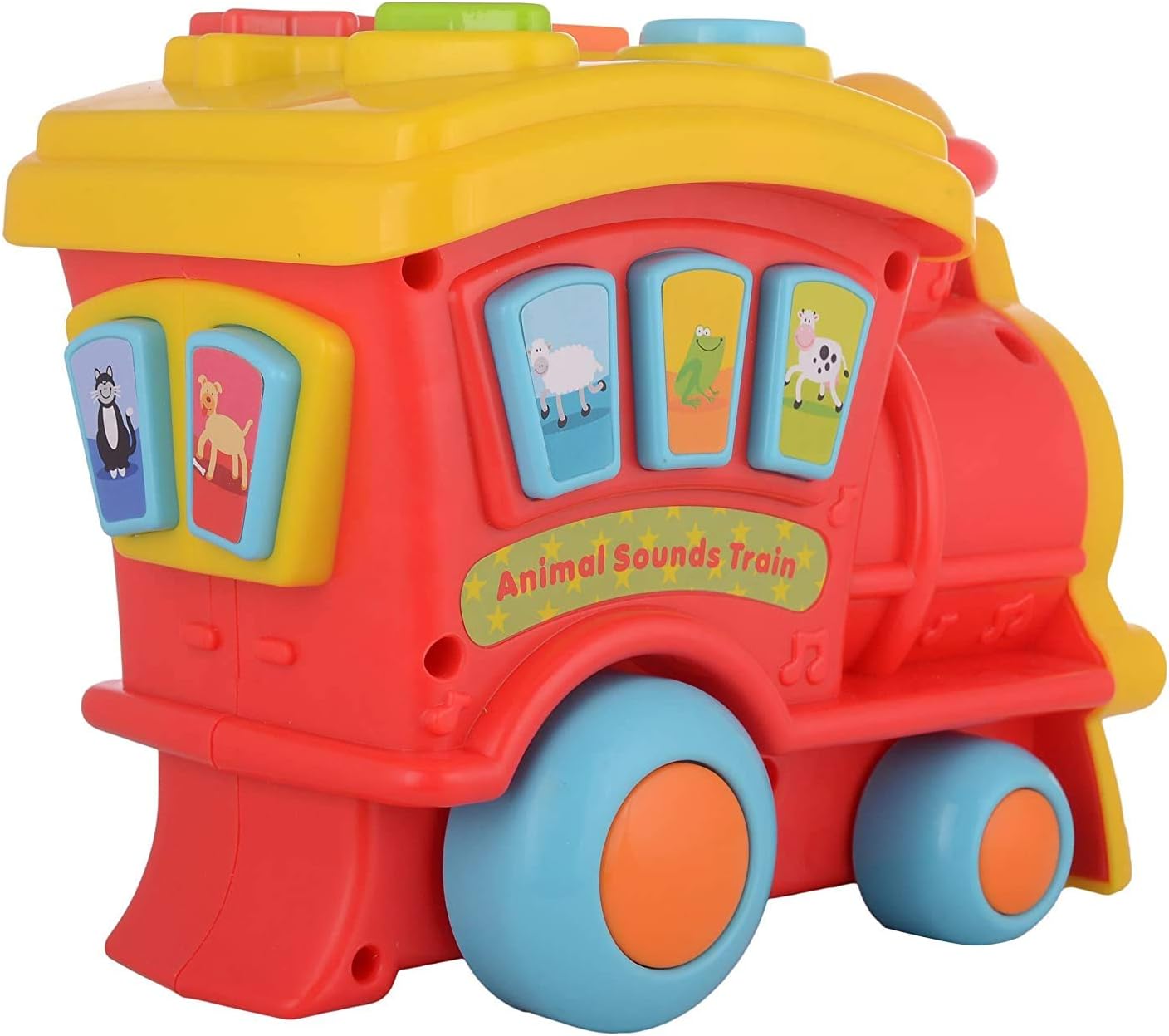 winfun Animal Sounds Train | Musical Pull Along Train With Interactive Animal Sound Effect Buttons | Promotes Learning And Development | Suitable For Boys And Girls Ages 6 Months + 000677