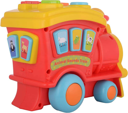winfun Animal Sounds Train | Musical Pull Along Train With Interactive Animal Sound Effect Buttons | Promotes Learning And Development | Suitable For Boys And Girls Ages 6 Months + 000677