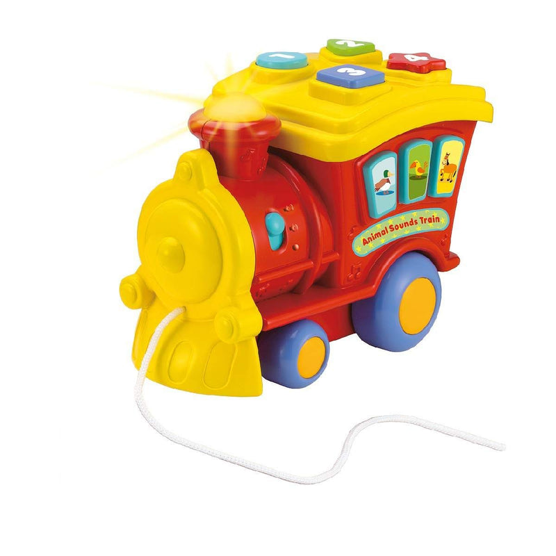 Winfun Animal Sounds Train | Musical Pull Along Train With Interactive Animal Sound Effect Buttons | Promotes Learning And Development | Suitable For Boys And Girls Ages 6 Months And Up