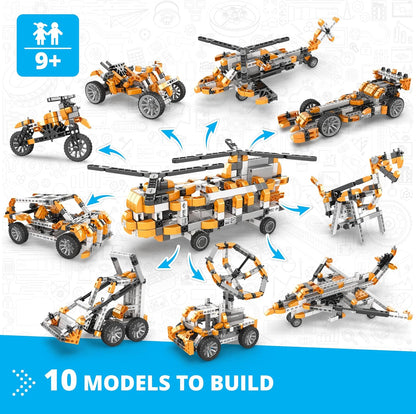 Inventor Motorized Double-Blade Helicopter W 10 Models