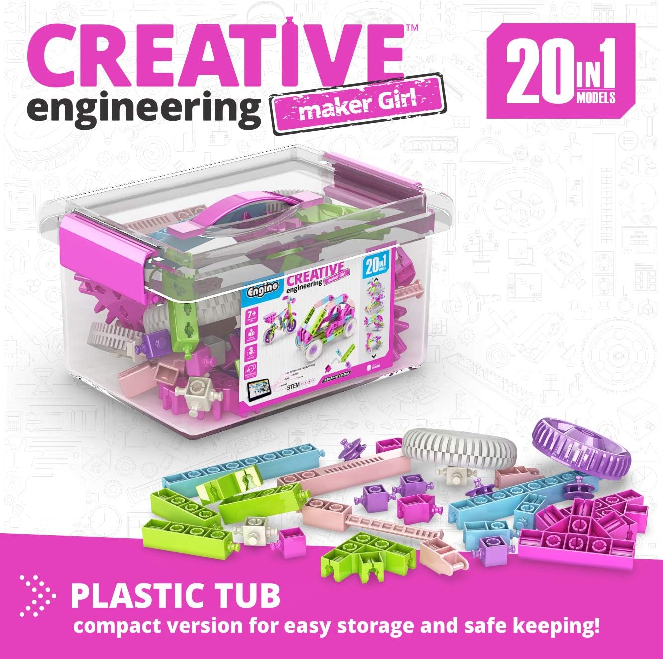 Engino - Creative Engineering 20 In 1 Maker Girl