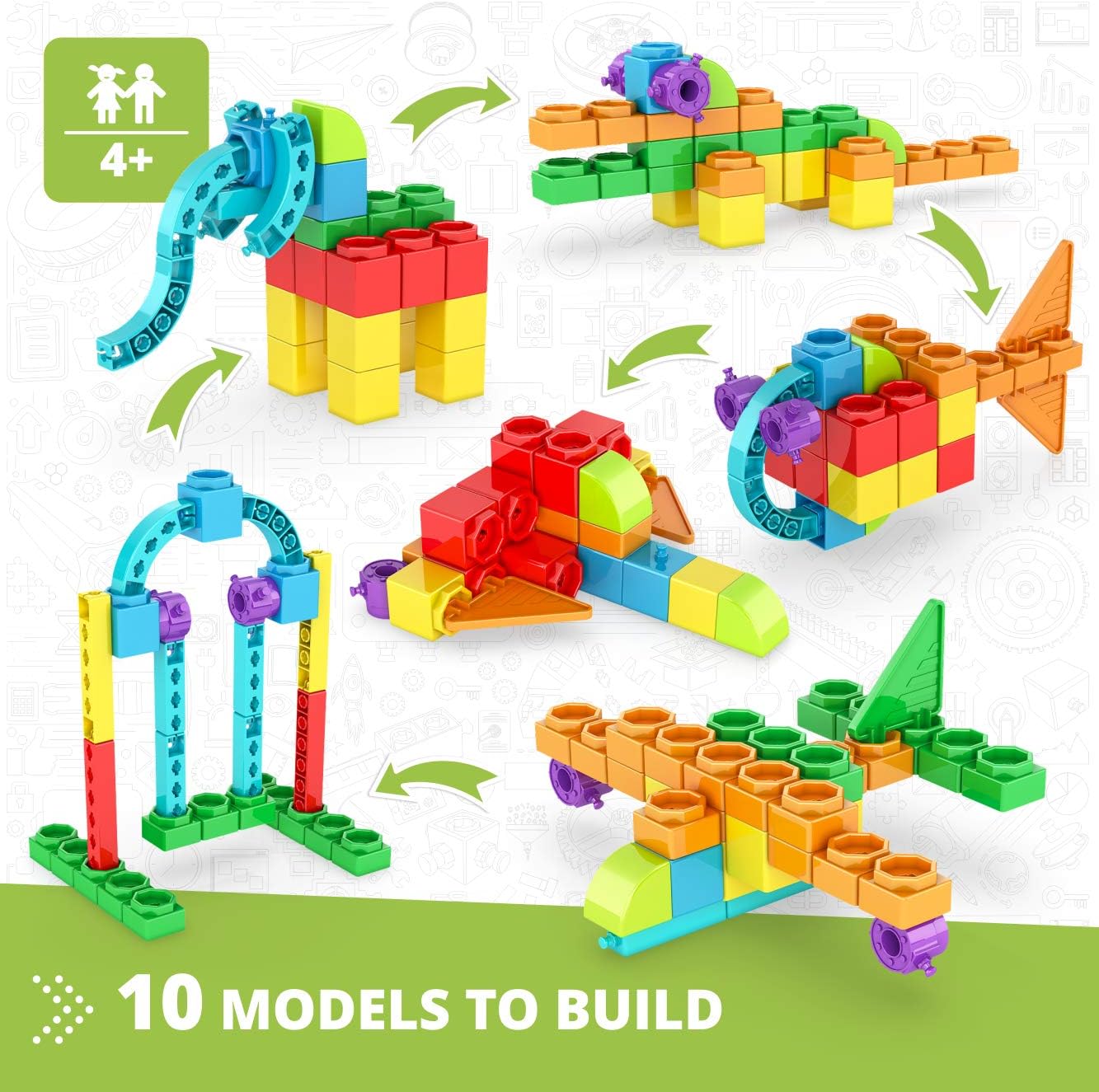 Engino - Creative Engineering 10 In 1 Maker Junior