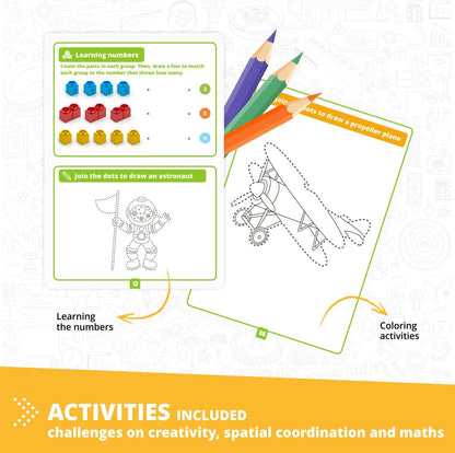 Engino STEAM Labs Toy Book for Learning About Aircrafts