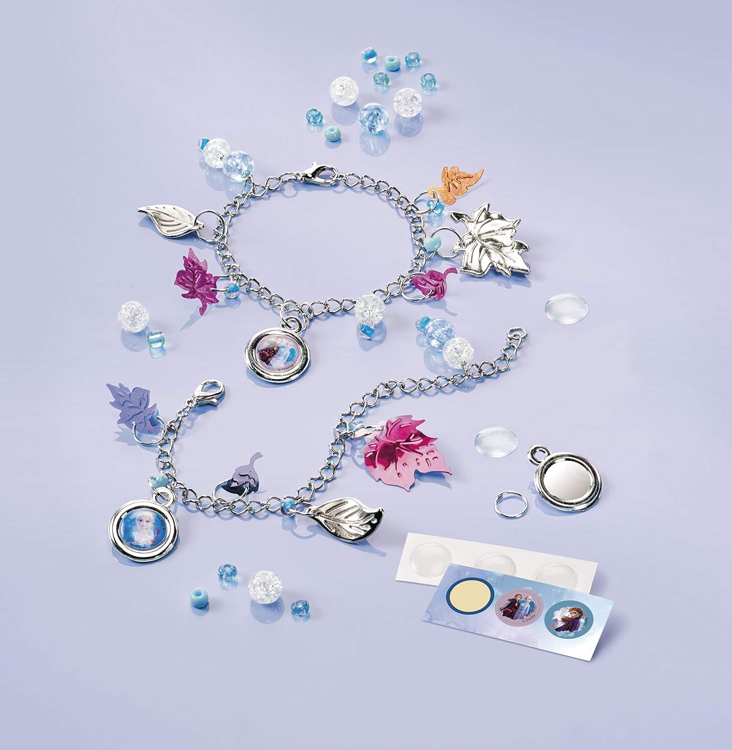 Totum Disney Frozen II 2-in-1 Jewellery Making Creative Set in Gift Box, Multicolor, 682115 2-in-1 Creativity Set