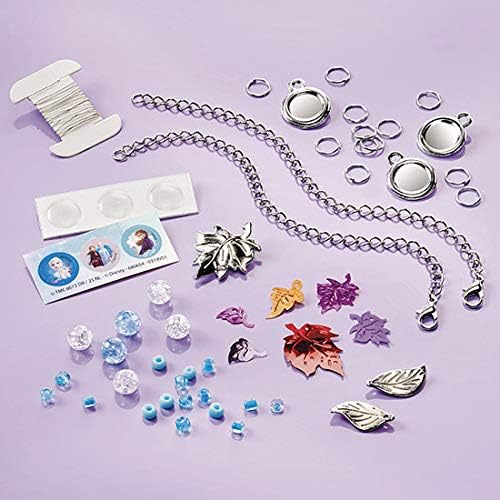 Totum Disney Frozen II 2-in-1 Jewellery Making Creative Set in Gift Box, Multicolor, 682115 2-in-1 Creativity Set