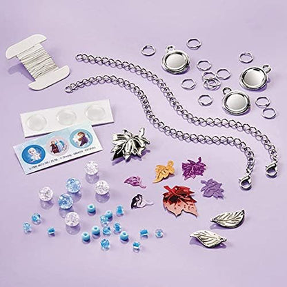Totum Disney Frozen II 2-in-1 Jewellery Making Creative Set in Gift Box, Multicolor, 682115 2-in-1 Creativity Set