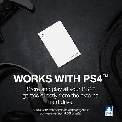 Seagate Game Drive for PS5, 2 TB, External HDD, USB 3.0, Officially Licensed, Blue LED (STLV2000201)