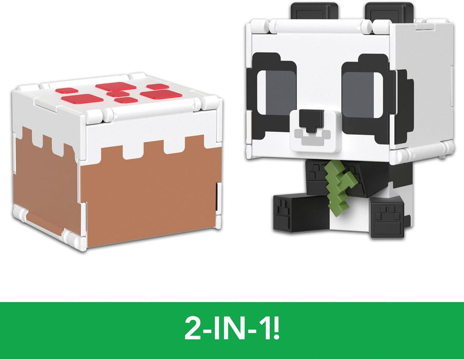 Mattel Minecraft Flippin’ Figs Figures Collection with 2-in-1 Fidget Play, 3.75-in Scale, Large Heads & Pixelated Design (Characters May Vary), HTL48