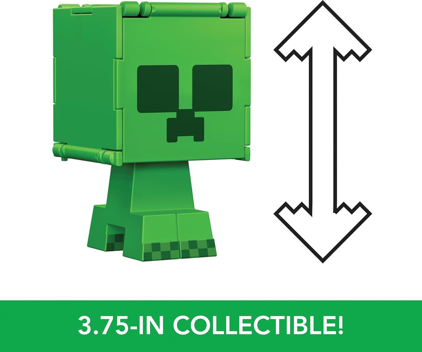 Mattel Minecraft Flippin’ Figs Figures Collection with 2-in-1 Fidget Play, 3.75-in Scale, Large Heads & Pixelated Design (Characters May Vary)