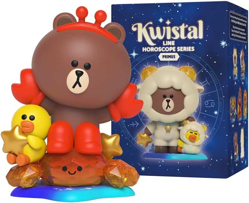 Mighty Jaxx Line Friends Horoscopes Kwistal Fwenz Primus Series | Blind Box Toy Collectible Figurines | One Pack - Contains One Random Figure