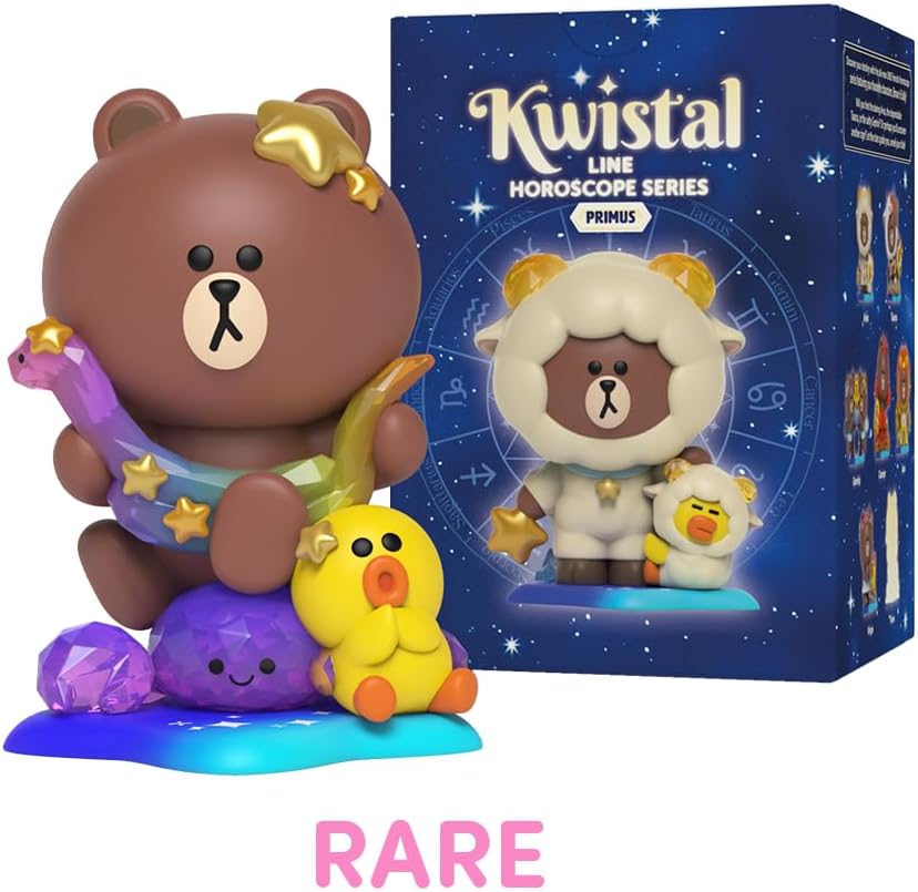 Mighty Jaxx Line Friends Horoscopes Kwistal Fwenz Primus Series | Blind Box Toy Collectible Figurines | One Pack - Contains One Random Figure