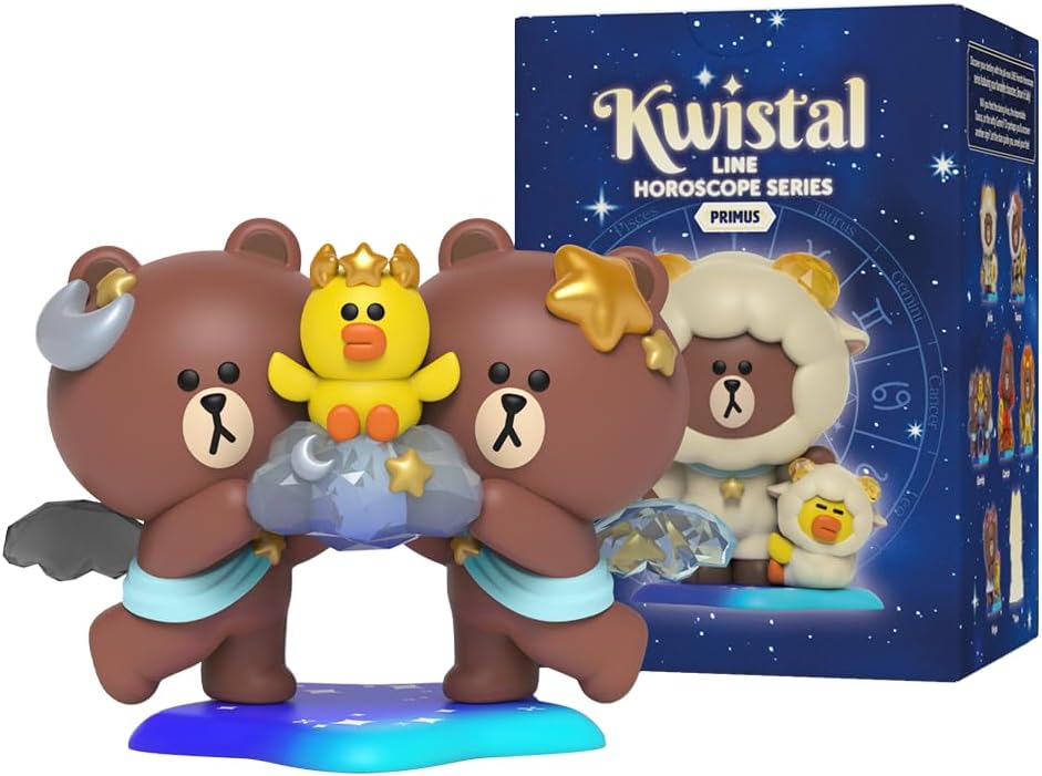 Mighty Jaxx Line Friends Horoscopes Kwistal Fwenz Primus Series | Blind Box Toy Collectible Figurines | One Pack - Contains One Random Figure