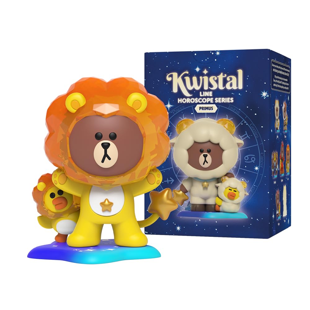 Mighty Jaxx Line Friends Horoscopes Kwistal Fwenz Primus Series | Blind Box Toy Collectible Figurines | One Pack - Contains One Random Figure