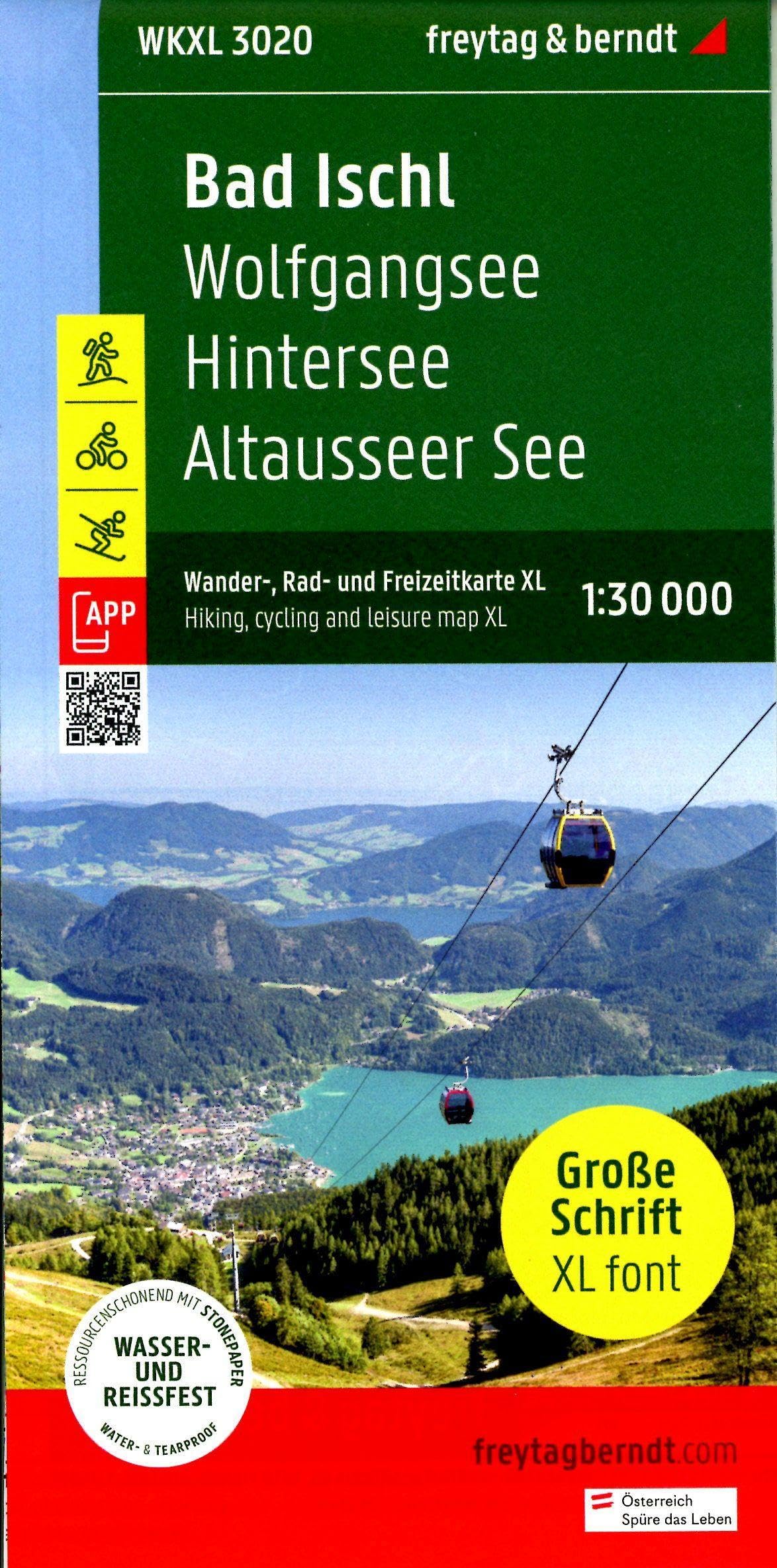 Bad Ischl - Wolfgangsee - Hintersee - Altausseer See: Wolfgangsee - Hintersee - Altausseer See, XL-ZOOM, mit Infoguide, GPX Tracks, wasserfest und reißfest (Wander-Rad-Freizeitkarte