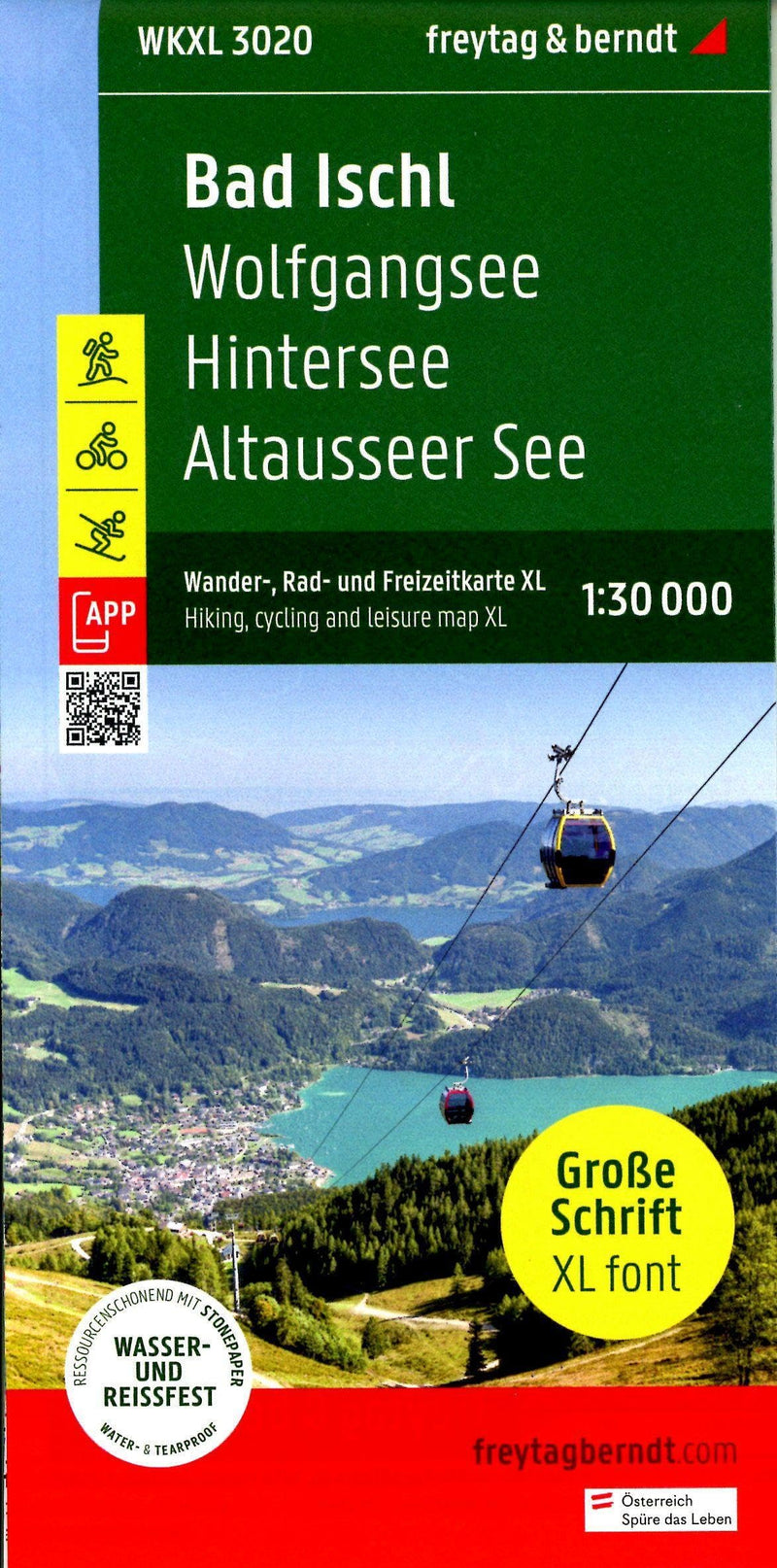 Bad Ischl - Wolfgangsee - Hintersee - Altausseer See: Wolfgangsee - Hintersee - Altausseer See, XL-ZOOM, mit Infoguide, GPX Tracks, wasserfest und reißfest (Wander-Rad-Freizeitkarte