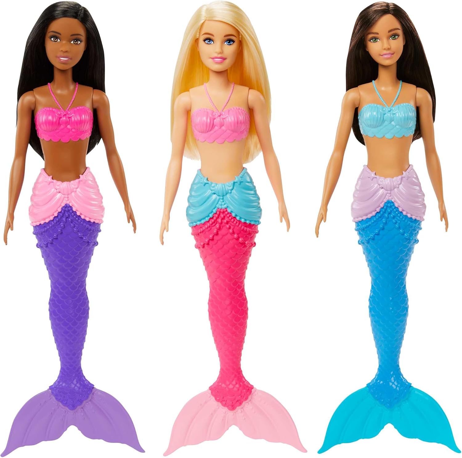 Barbie Fantasía Muñeca Sirena Aleta Azul con Lila